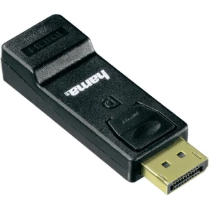 DisplayPort/HDMI adapter Hama [1x DisplayPort-utikač <=> 1x HDMI-utičnica] crn slika