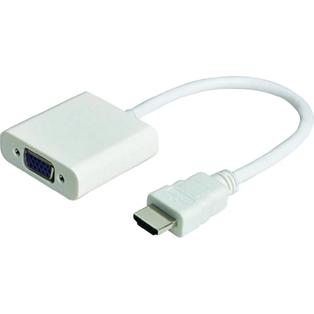 HDMI/VGA adapter [1x HDMI-utikač <=> 1x VGA-utičnica] 0.16m, bijel, slika