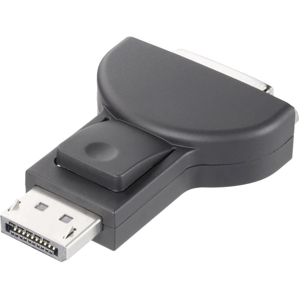 DisplayPort/DVI adapter [1x DisplayPort-utikač <=> 1x DVI-utičnica 24+5pol.] crn slika