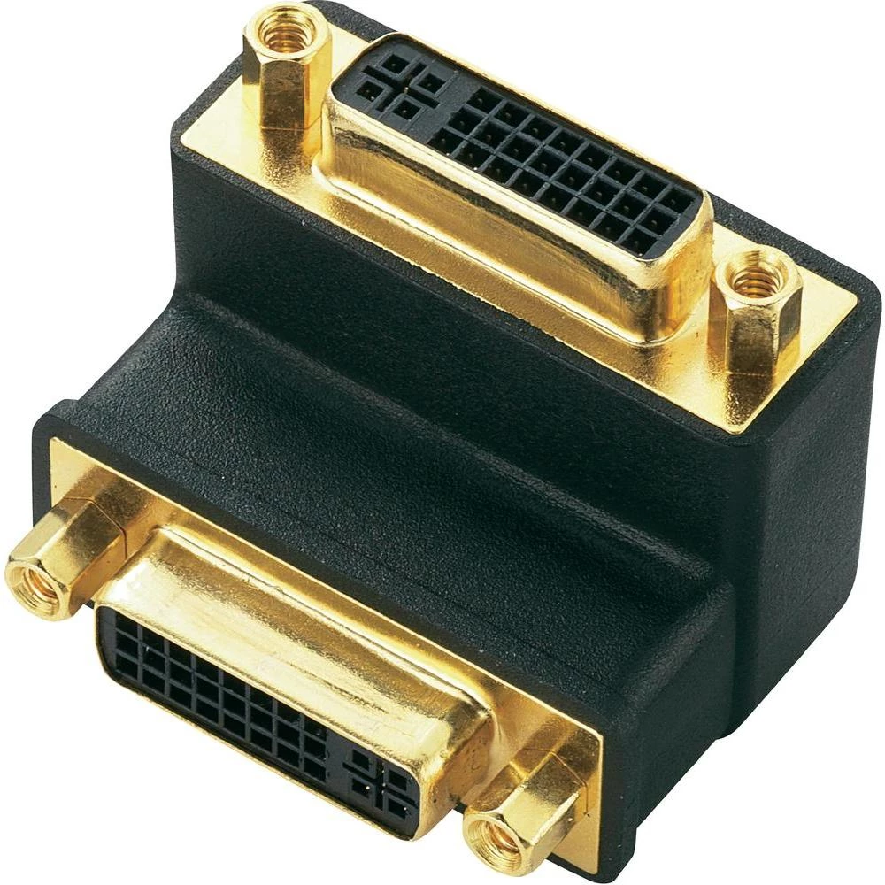 DVI adapter [1x DVI-utičnica 24+5pol. <=> 1x DVI-utičnica 24+5pol.] crn slika