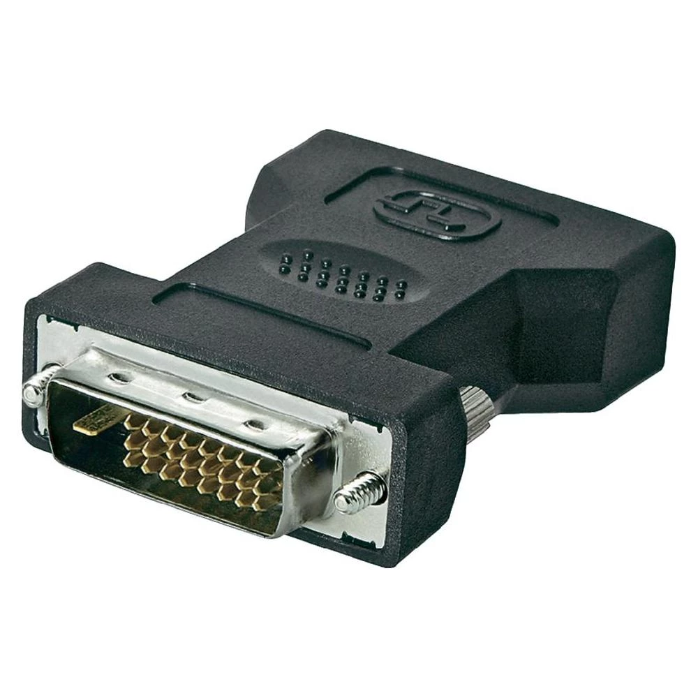 DVI Adapter Goobay [1x DVI-utikač 24+1pol. <=> 1x DVI-utičnica 24+5pol.] crn slika