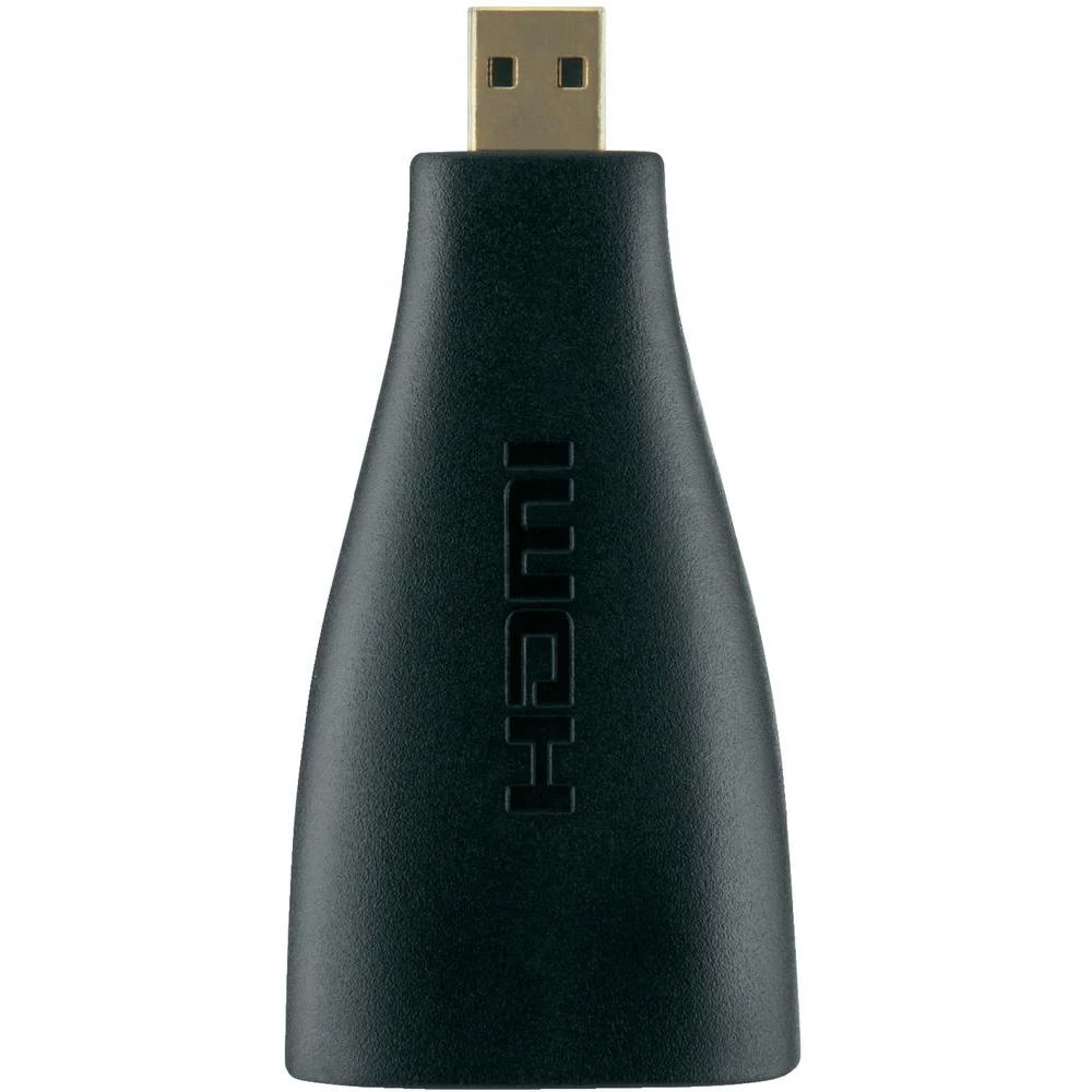 HDMI adapter Belkin [1x HDMI-utikač D Micro <=> 1x HDMI-utičnica] crn, pozlaćeni slika
