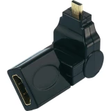HDMI adapter [1x HDMI priključak Micro D <=> 1x HDMI utičnicu] kut 360 crni pozl