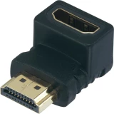 HDMI adapter [1x HDMI priključak C Mini <=> 1x HDMI utičnicu] kut 90 crni pozlać