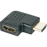 HDMI adapter [1x HDMI priključak C Mini <=> 1x HDMI utičnicu] kut 90 crni pozlać