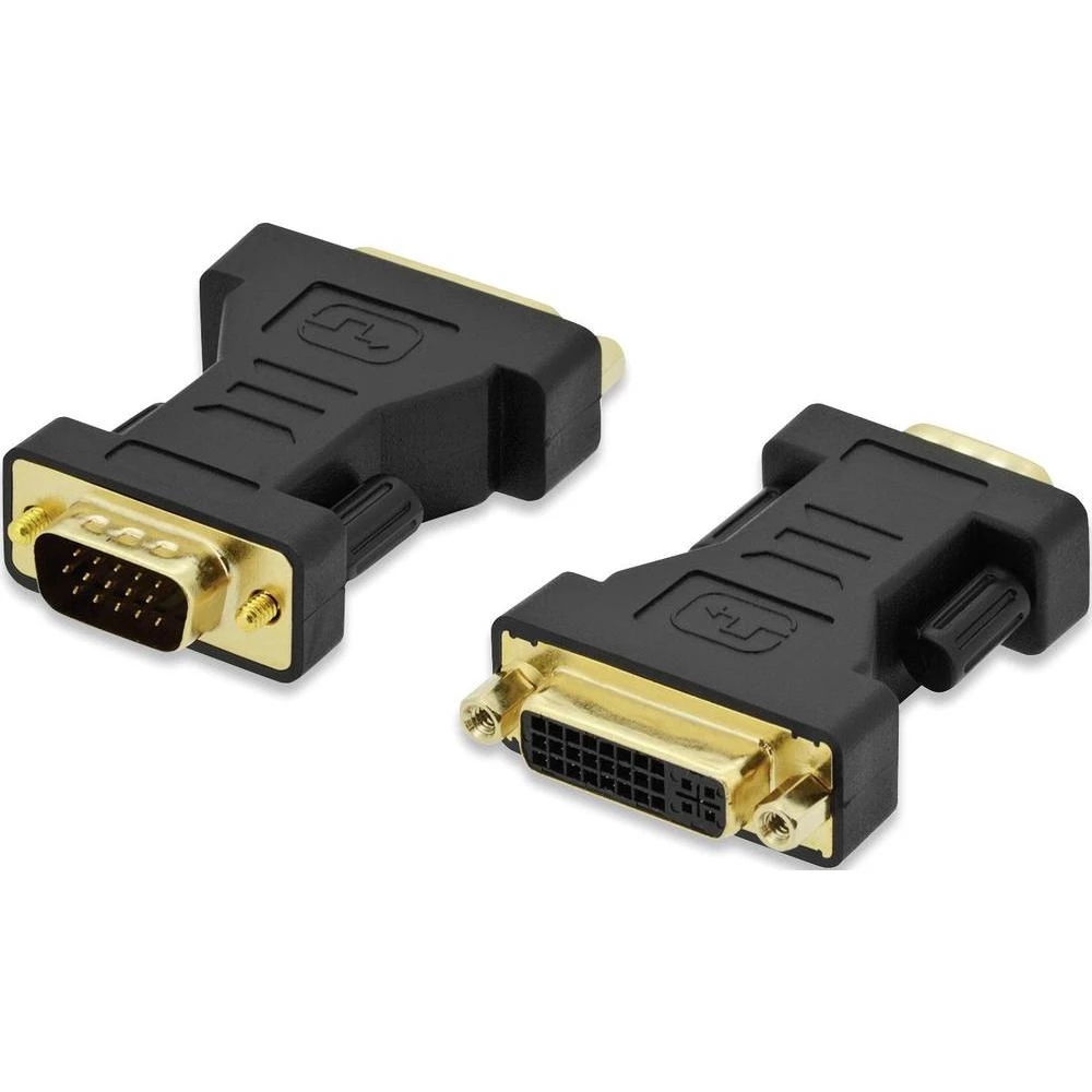 VGA / DVI adapter ednet [1x VGA utikač <=> 1x DVI ženski konektor 24+5pol.] crna slika