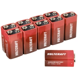 VOLTCRAFT 6LR61 9 V block baterija alkalno-manganov 550 mAh 9 V 10 St. slika