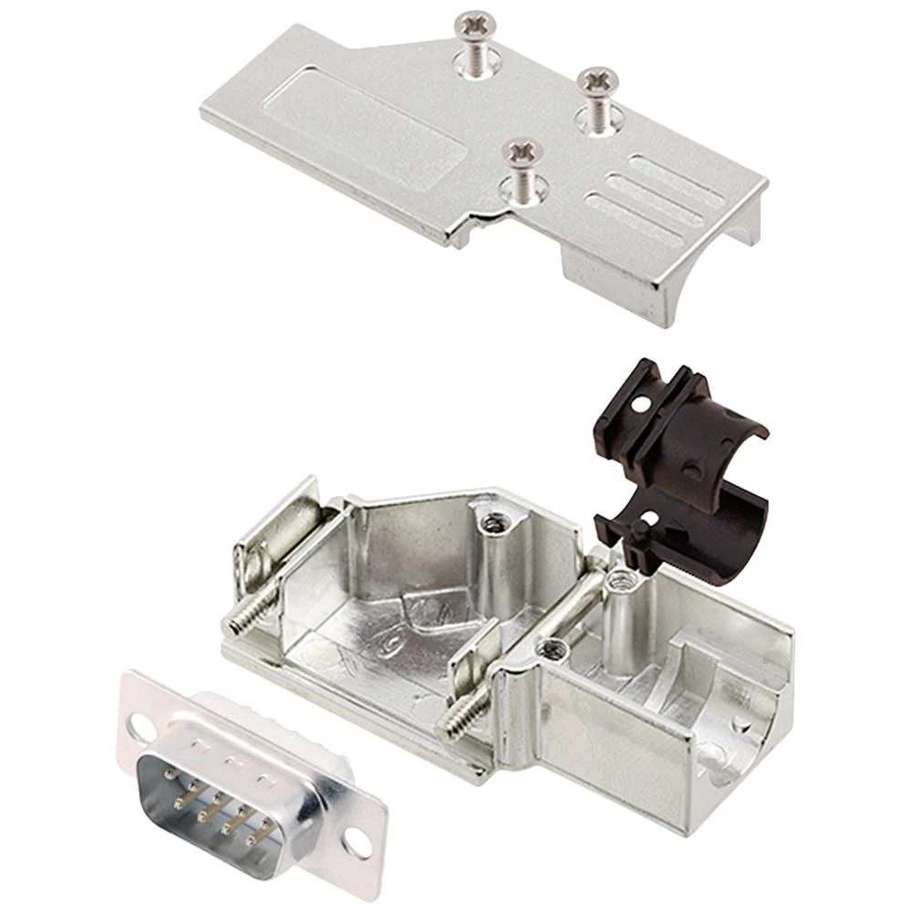 Komplet D-SUB pinskih konektora 90 ° Broj polova: 9 Lemni kup encitech DCMR09-FK-DBP-W-K 1 ST slika