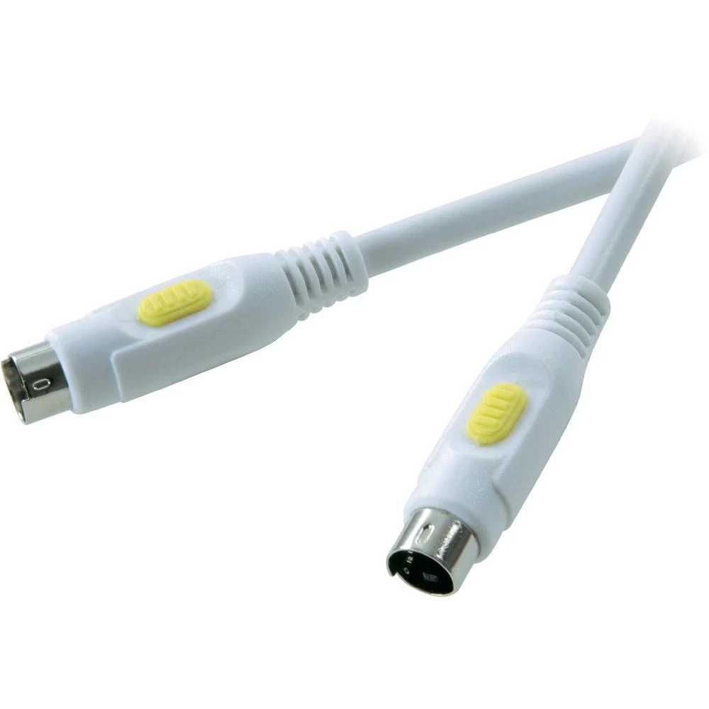 S-video video priključni kabel [1x S-video-utikač - 1x S-video-utikač] 5 m bijel slika