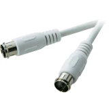SAT priključni kabel [1x F-brzi utikač - 1x F-brzi utikač] 1.50 m 75 dB bijeli S