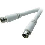 SAT priključni kabel [1x F-utikač - 1x F-utikač] 3 m 90 dB bijeli SpeaKa Profess