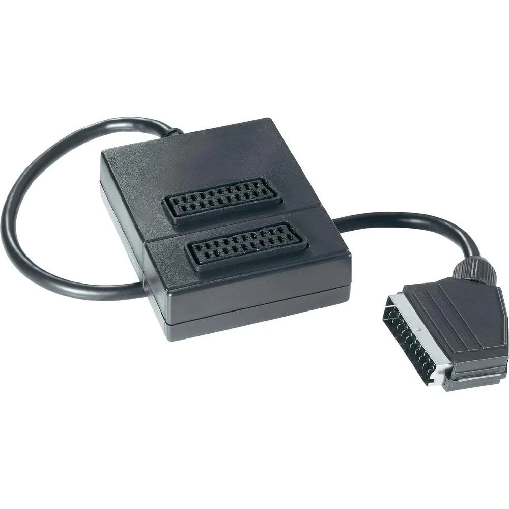 Adapter SCART TV, Monitor [1x SCART utikač <=> 2x SCART ženski utikač] 0.40 m Go slika