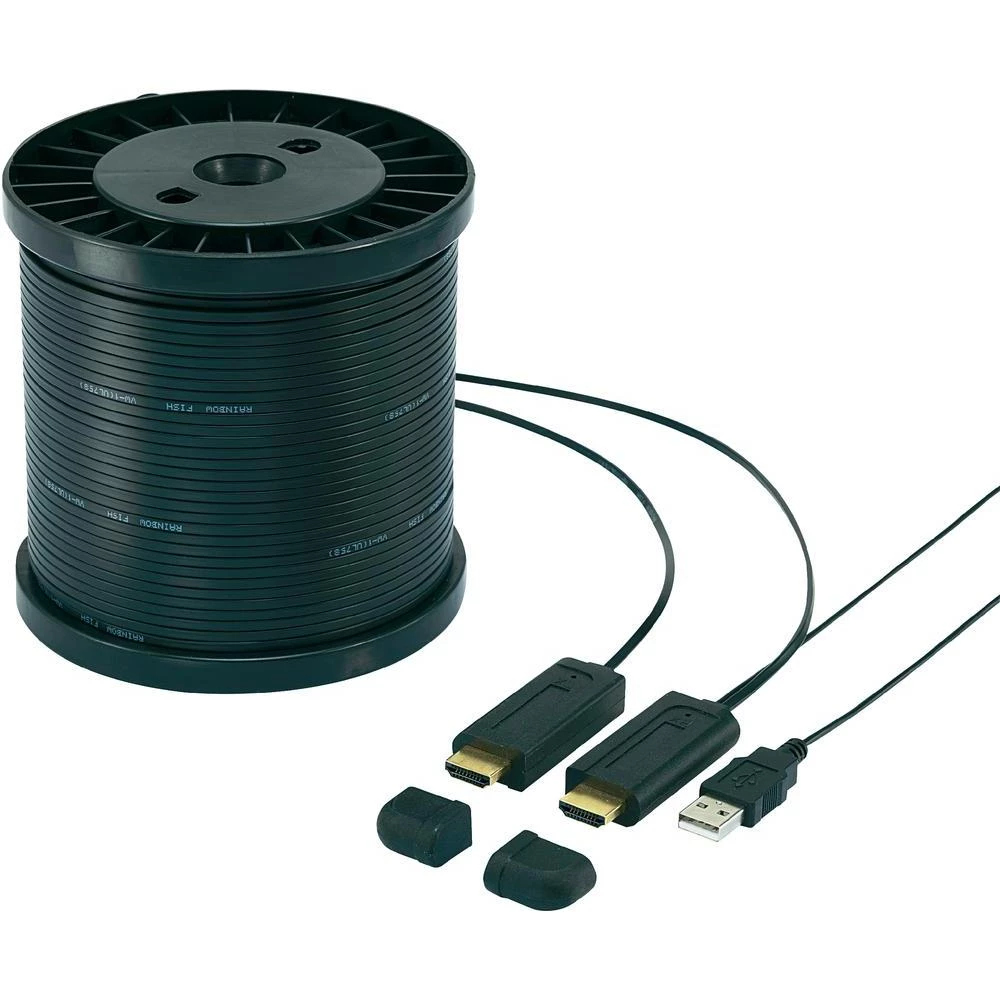 HDMI hibrid-optički priključni kabel [1x HDMI-utikač 1x HDMI-utikač] 30 m crn slika