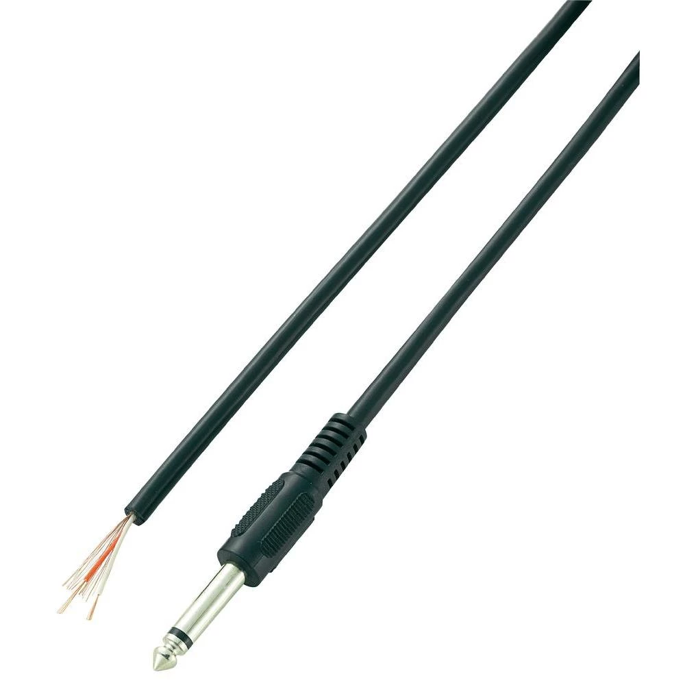 Jack priključak 6.35 mm utikač, ravan, broj polova: 2 mono crni VOLTCRAFT XL-AC6 slika