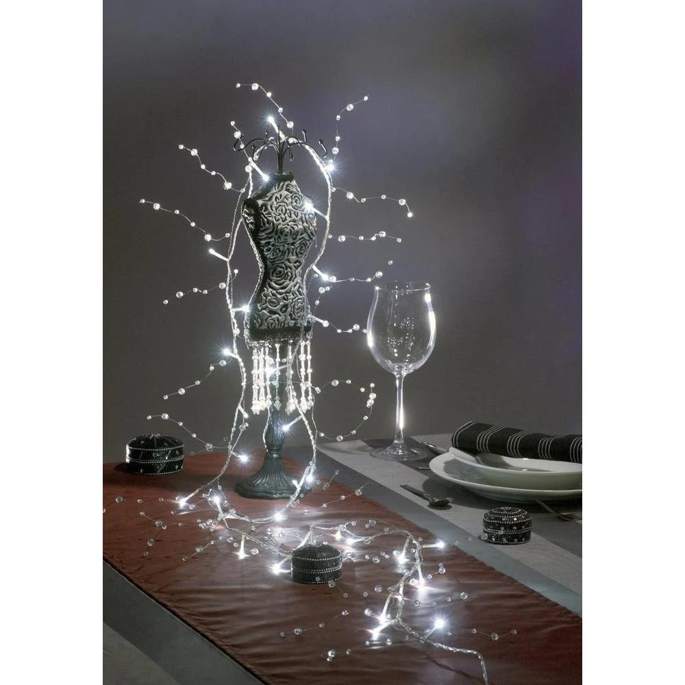 Lanac svjetiljaka sa motivom Biseri unutarnji na struju 32 LED hladno-bijela 700 slika