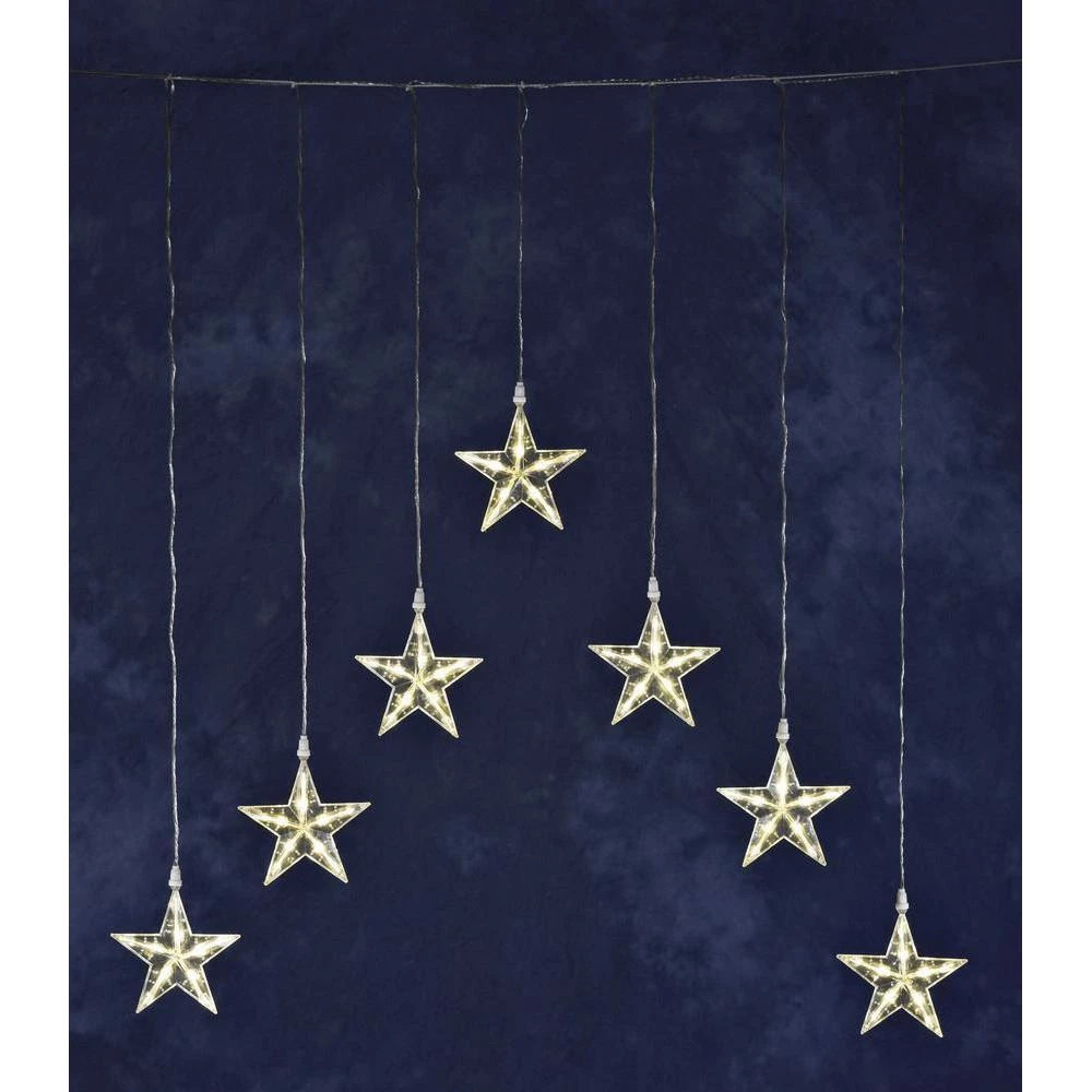 Svjetlostna zavjesa, zvijezde vanjska 24 V 35 LED topla bijela (Š x V) 75 cm x 1 slika