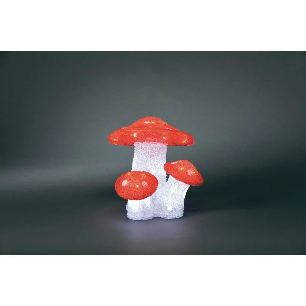 Akrilna figurica Muhara LED Konstsmide 6155-203 crvena, bijela slika