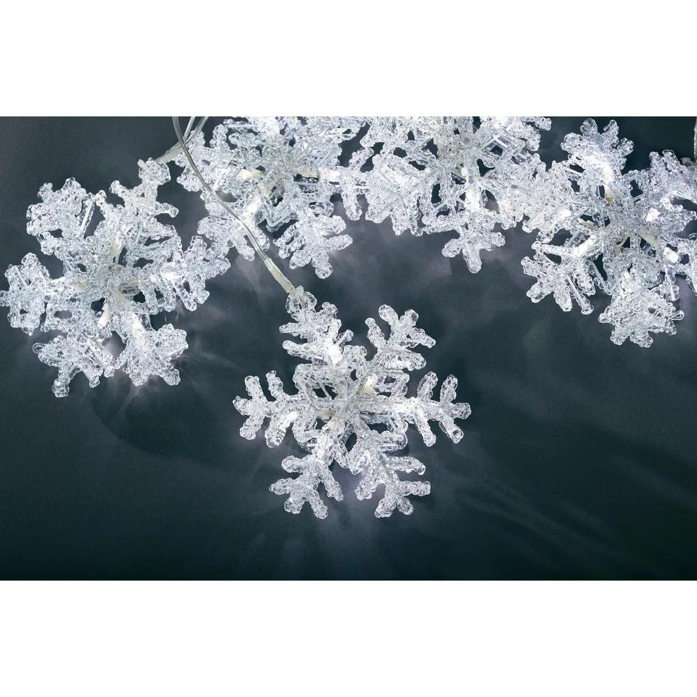 Svjetlosna zavjesa-Pahulje unutarnja 24 V 30 LED hladno-bijelo (Š x V) 400 cm x slika