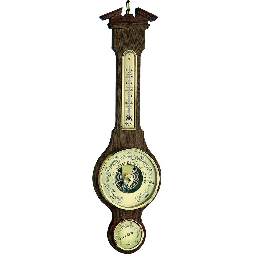 Analogna vremenska stanica Fischer 542411 hrast unutarnji i vanjski prostor slika