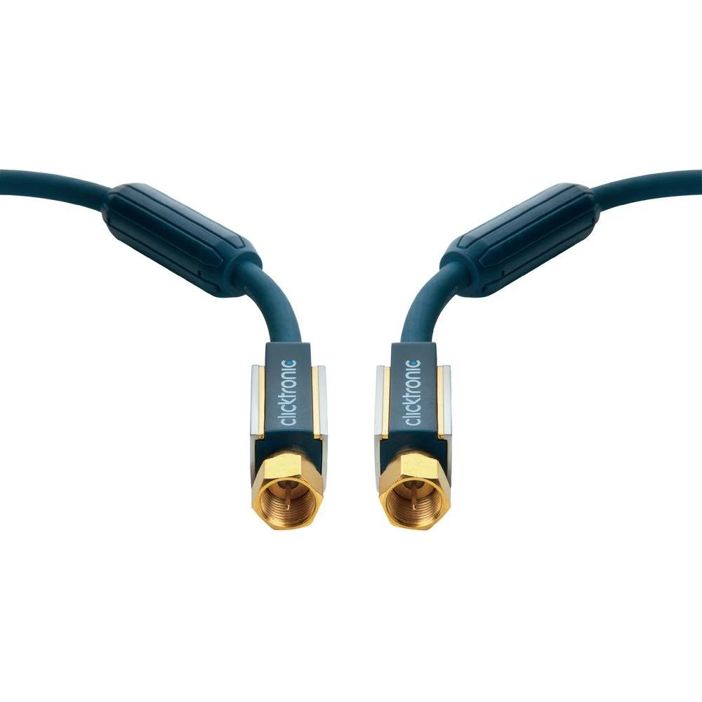 SAT priključni kabel [1x F utikač - 1x F utikač] 5 m 120 dB pozlaćeni utični kon slika