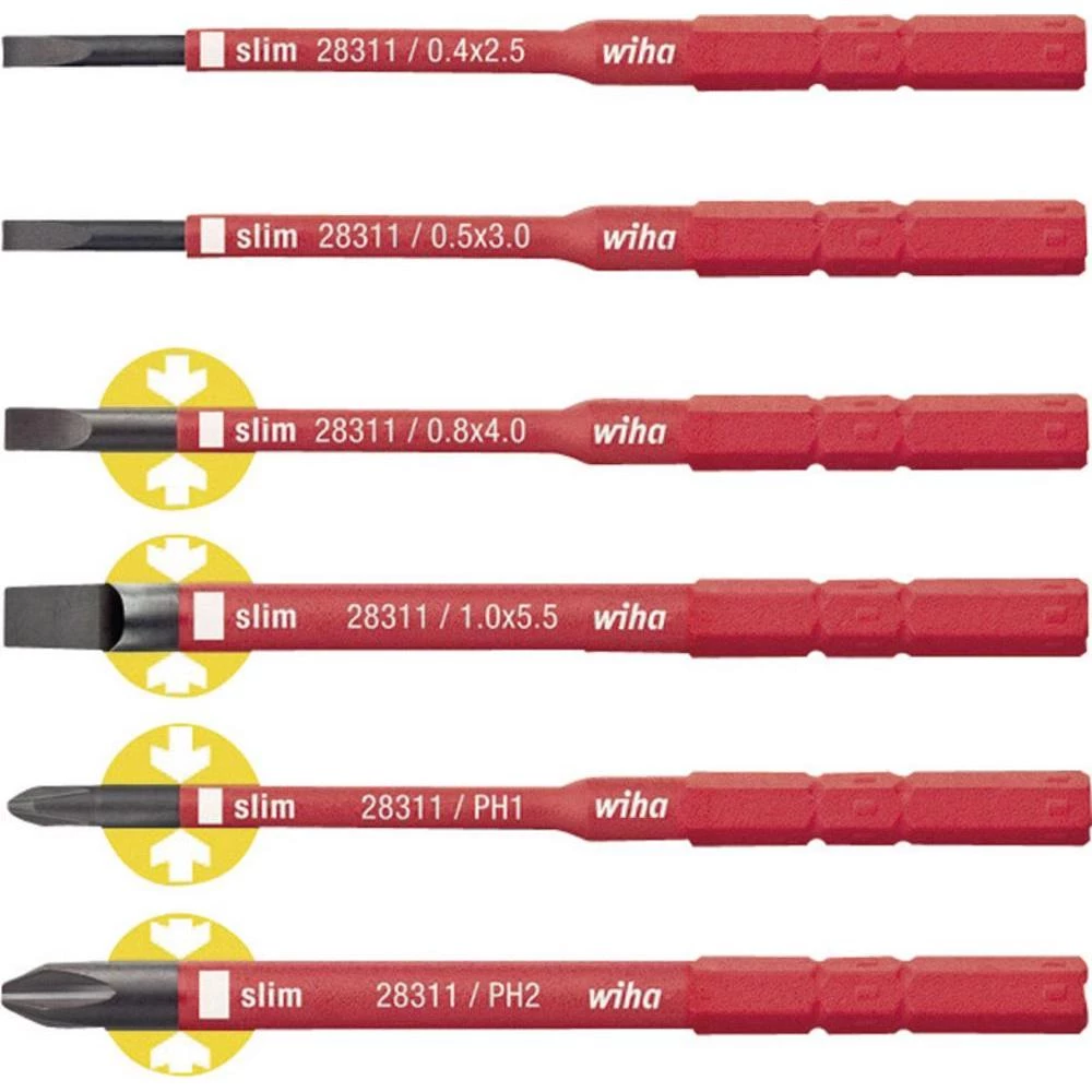 Wiha slimBit VDE ravni/križni ravni PH komplet izmjenjiva dvostranih oštrica 6-d slika