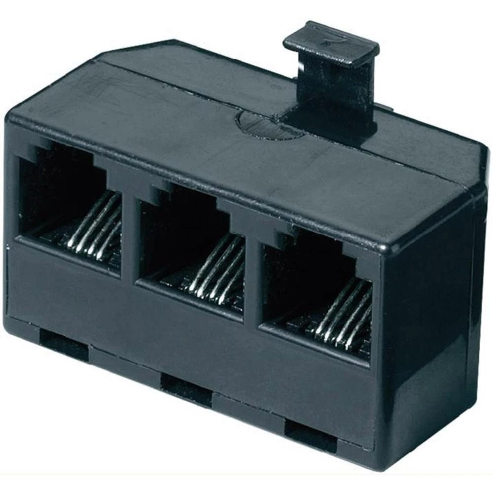 ISDN Y adapter [1x RJ11 utikač 6p4c - 3x RJ11-Buchse 6p4c] 0 m crna slika