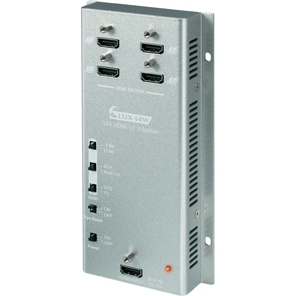 4 struki HDMI-razdjelnik ugradnja na zid, 1920 x 1080 Pixel srebrni SpeaKa Profe slika