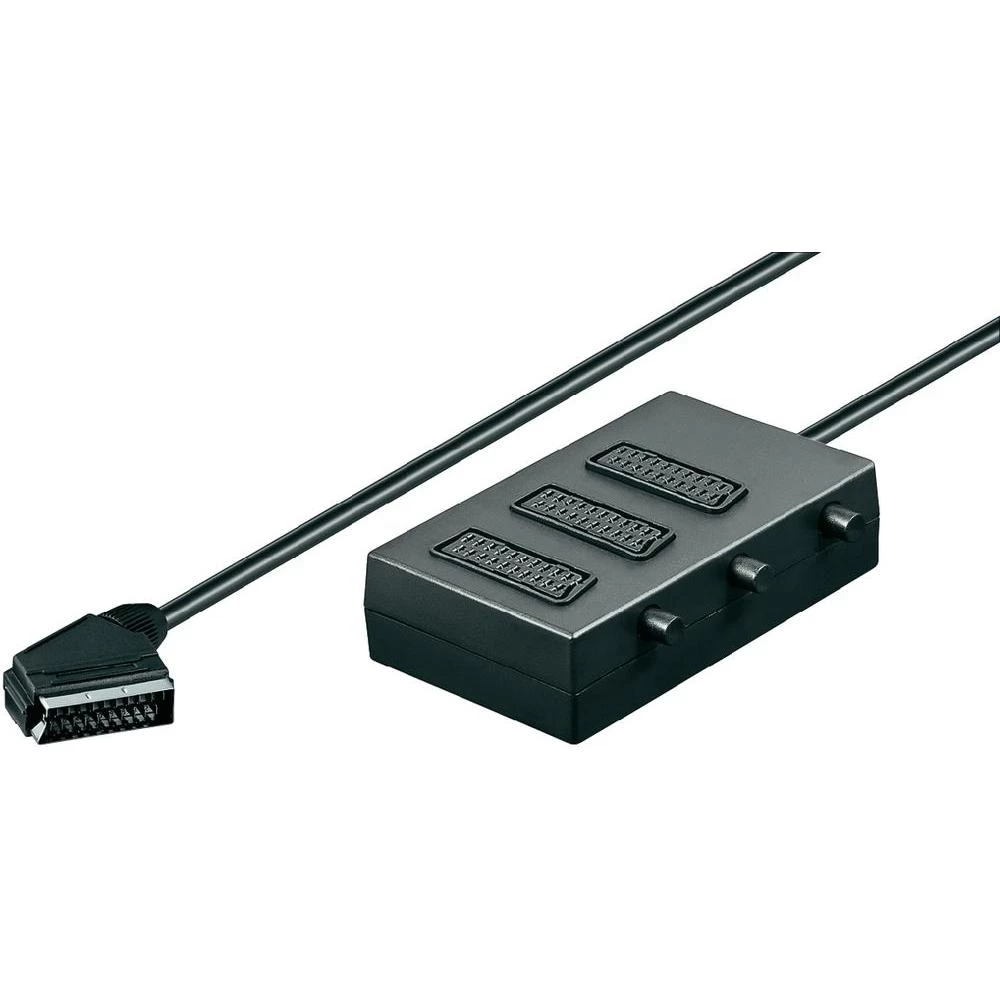 Adapter SCART TV, Monitor [1x SCART utikač <=> 3x SCART ženski utikač] 0.40 m Go slika