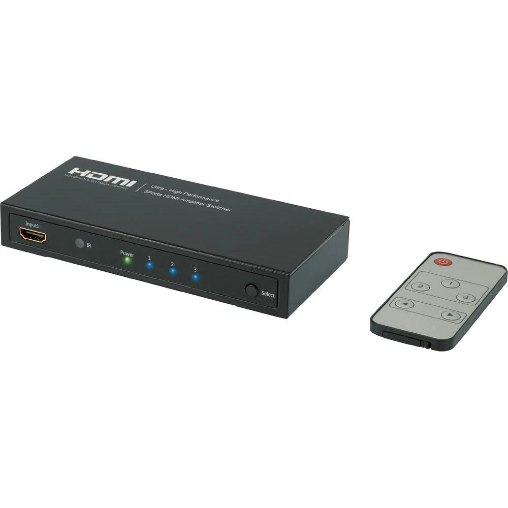 SpeaKa Professional 3 struki HDMI-prekidač sa daljinskim upravljačem, 3D-reprodu slika