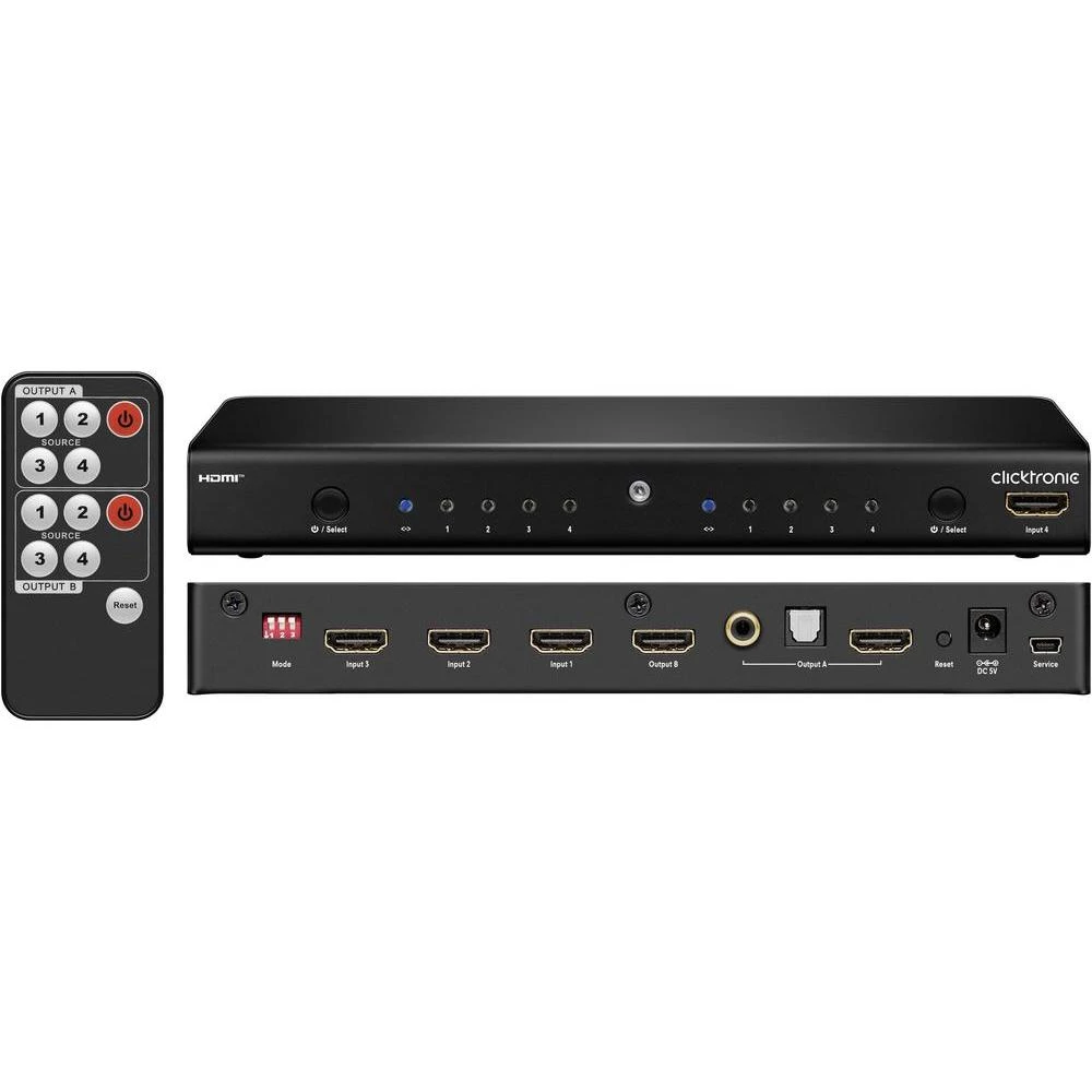 2-portni HDMI-Matrix razdjelnik Ultra HD mogućnost, moguća 3D reprodukcija 3840 slika