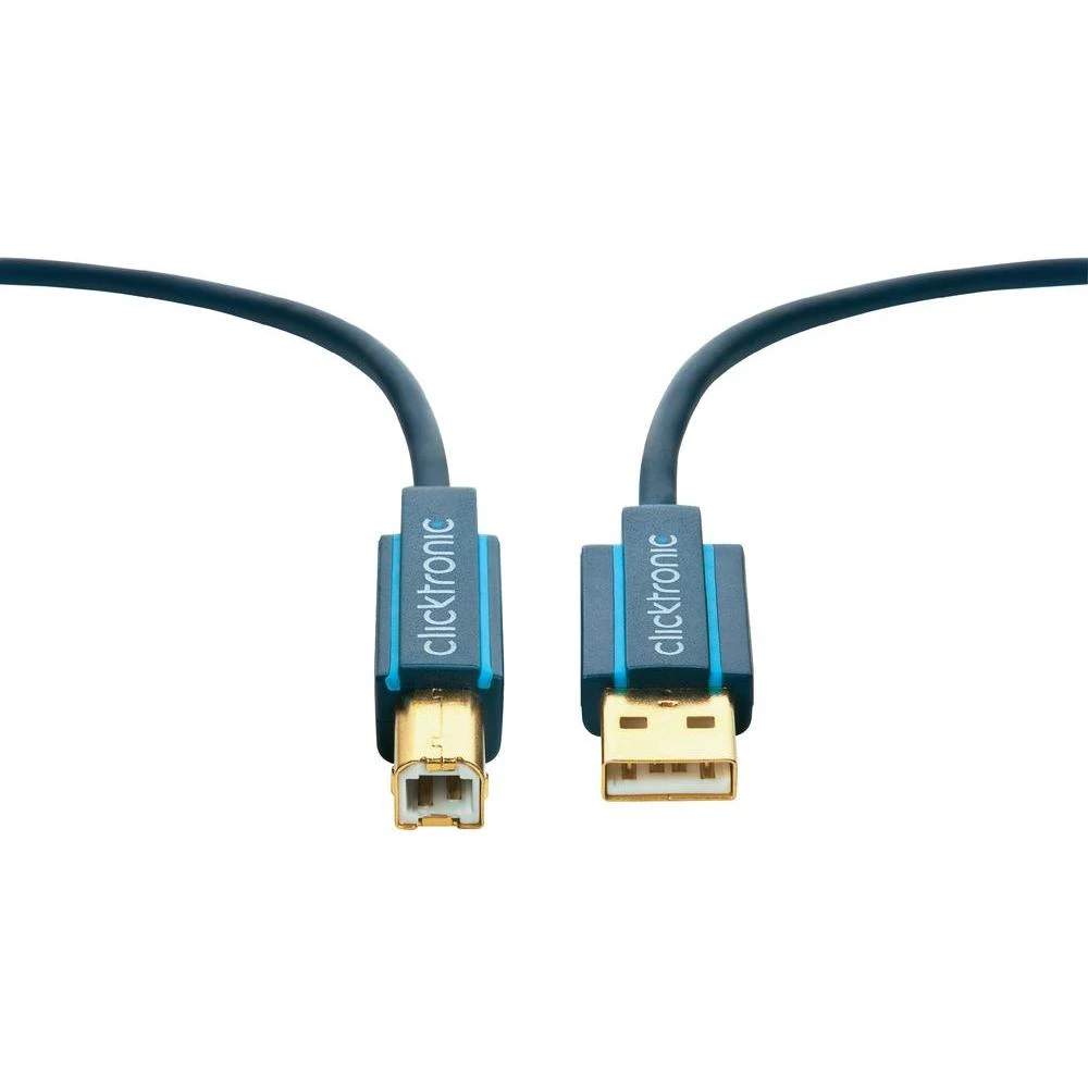 USB 2.0 priključni kabel clicktronic [1x USB 2.0 utikač A - 1x USB 2.0 utikač B] slika