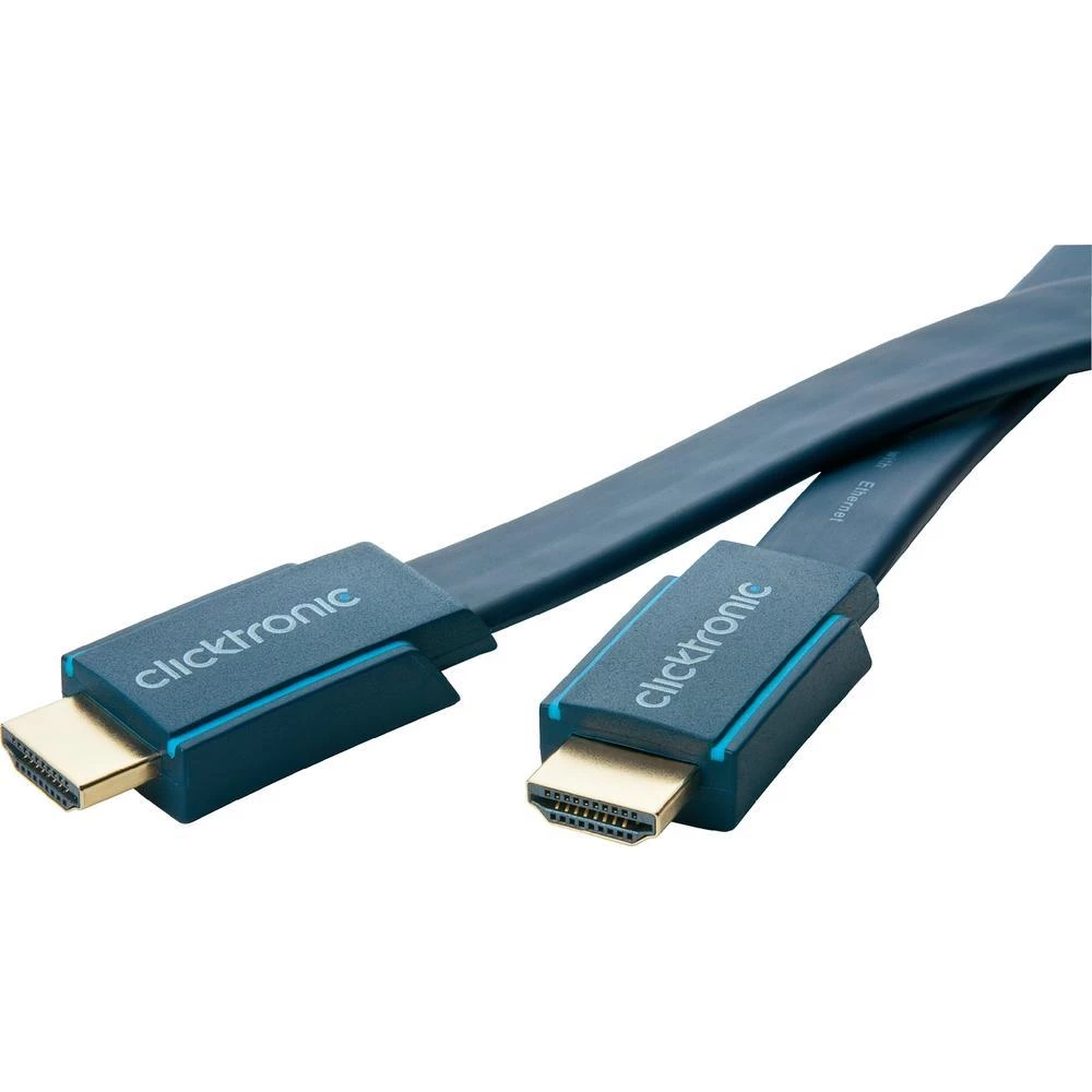 HDMI priključni kabel clicktronic [1x HDMI utikač <=> 1x HDMI utikač] 3 m plava slika