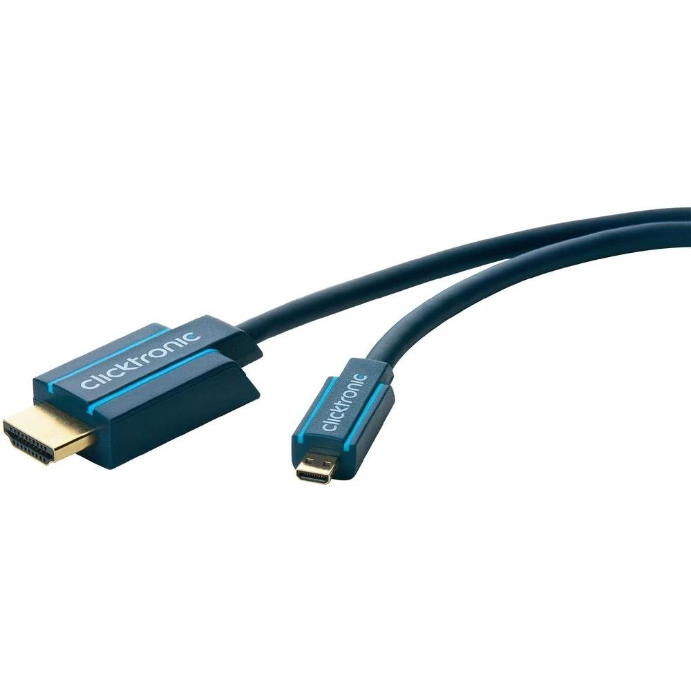 HDMI priključni kabel clicktronic [1x HDMI utikač <=> 1x HDMI utikač D Micro] 2 slika