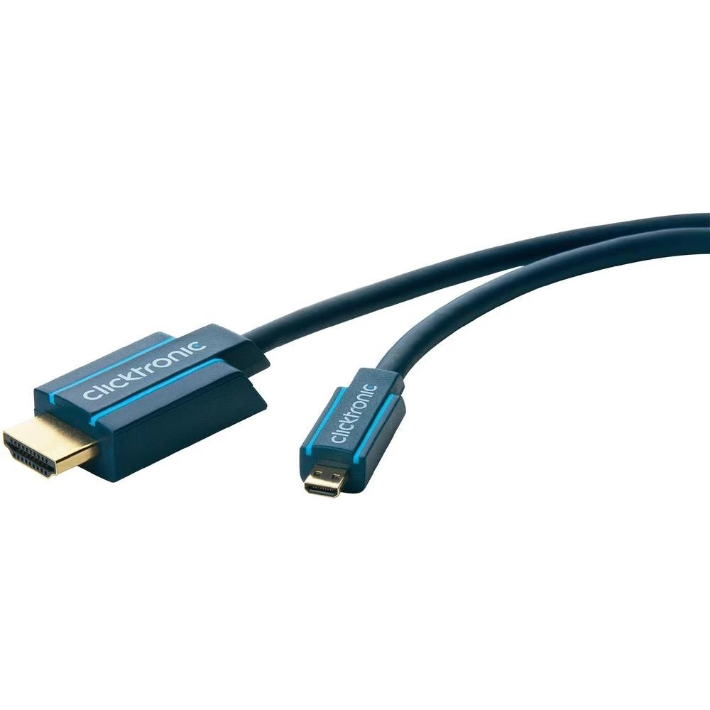HDMI priključni kabel clicktronic [1x HDMI utikač <=> 1x HDMI utikač D Micro] 3 slika