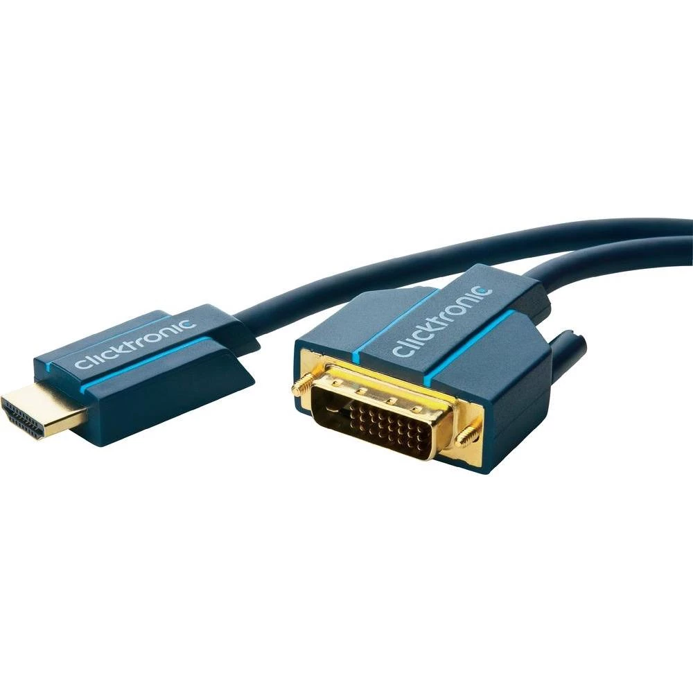 DVI / HDMI priključni kabel clicktronic [1x DVI utikač 24+1pol. <=> 1x HDMI utik slika