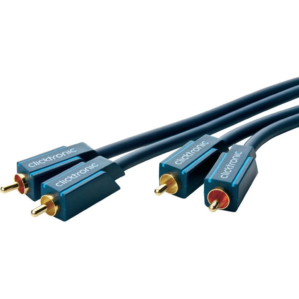 inč audio priključni kabel clicktronic [2x činč utikač - 2x činč utikač] 2 m pla slika