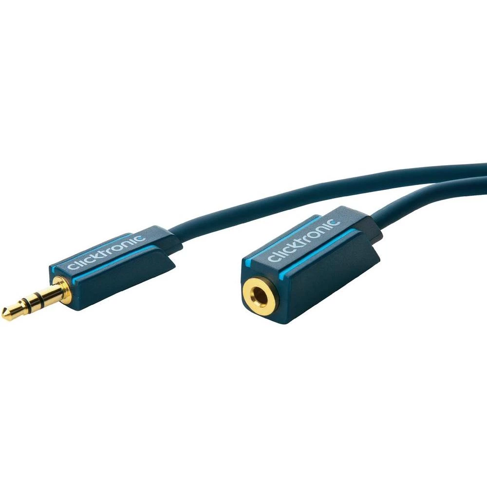 Jack audio priključni kabel clicktronic [1x jack utikač 3.5 mm - 1x jack ženski slika