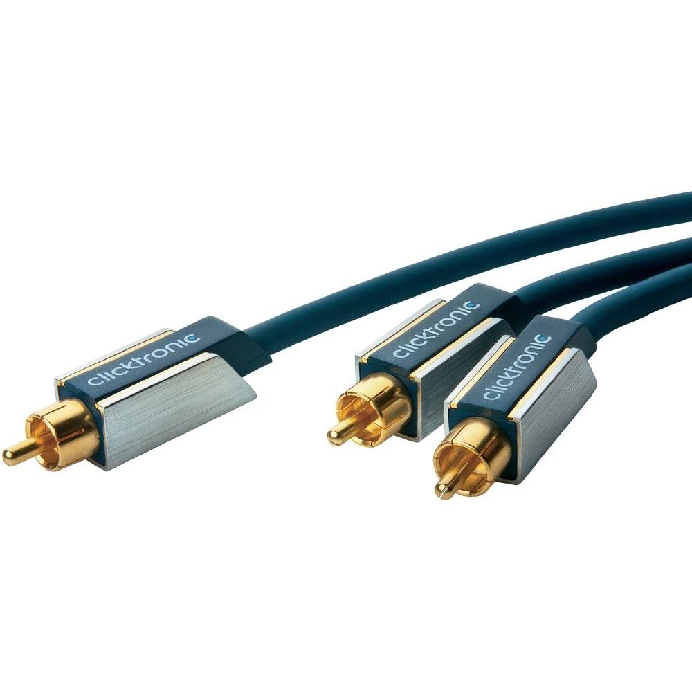inč audio priključni kabel clicktronic [1x činč utikač - 2x činč utikač] 10 m pl slika