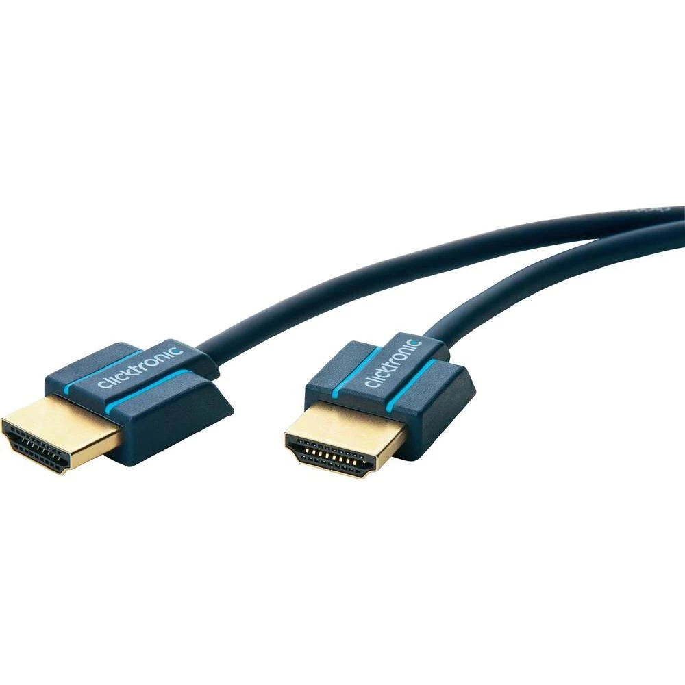 HDMI priključni kabel clicktronic [1x HDMI utikač <=> 1x HDMI utikač] 1 m plava slika