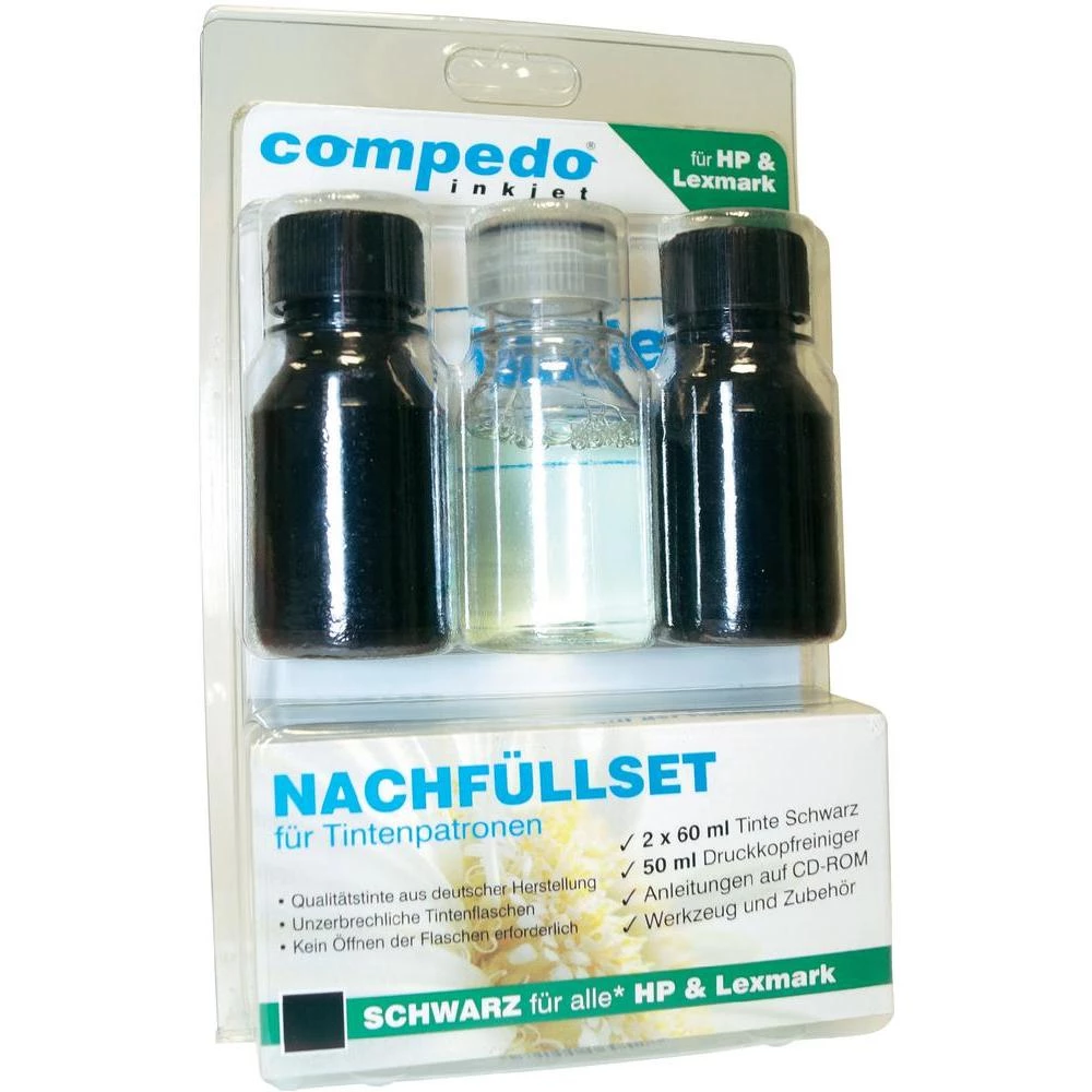 Komplet za naknadno punjenje Compedo HP / Lexmark crna slika