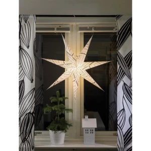 Dekoracija za prozor Zvijezda štedna svjetiljka Konstsmide 2985-270 bijela, crna slika