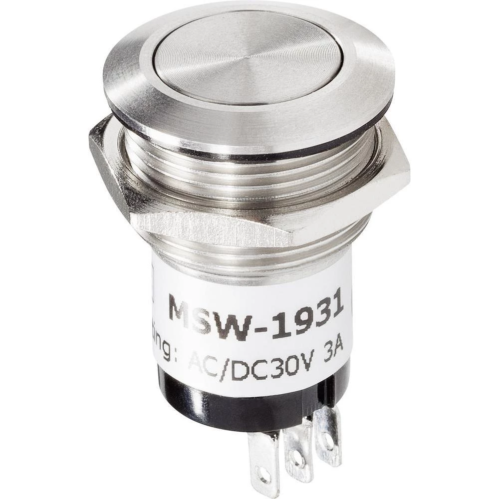 Tipka za zvono 1-struka 1227538 Renkforce plemeniti čelik 24 V/1 A slika