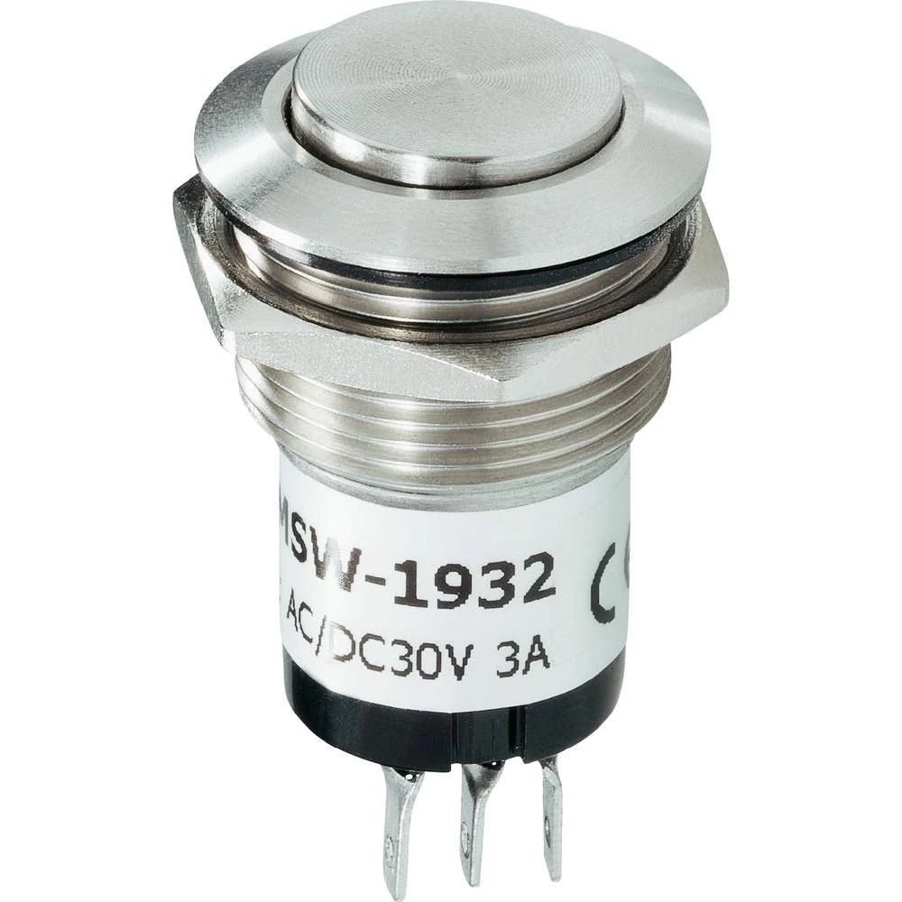 Tipka za zvono 1-struka 1227539 Renkforce plemeniti čelik 24 V/1 A slika