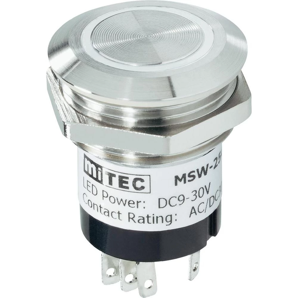 Tipka za zvono 1-struka 1227545 Renkforce plemeniti čelik, bijela 24 V/1 A slika