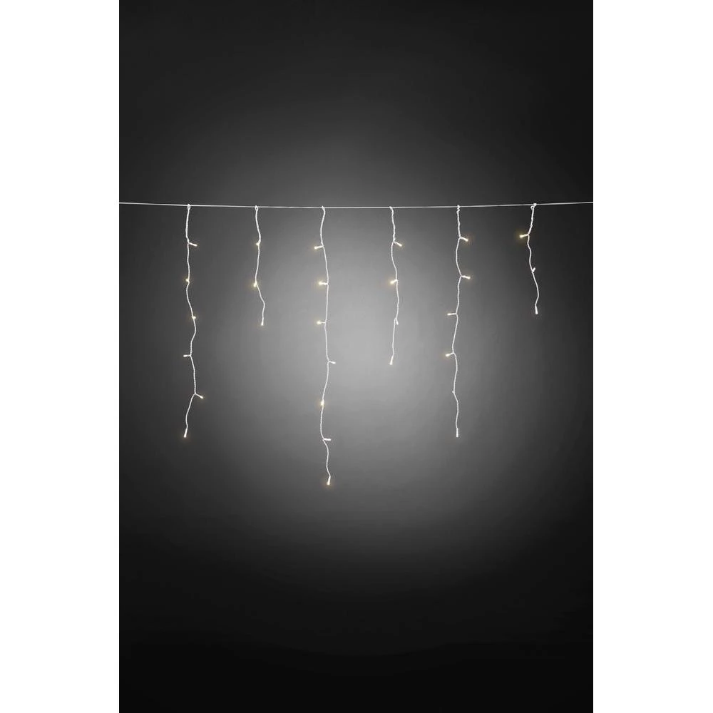 Svjetlosna zavjesa-Ledena kiša vanjska 3 V 80 LED toplo-bijelo (Š x V) 300 cm x slika