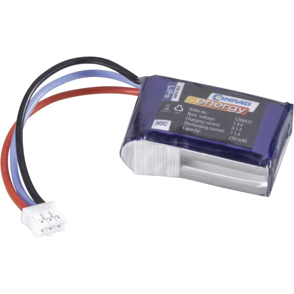 LiPo baterijski paket za modele Conrad energy 7.4 V 250 mAh 30 C slika