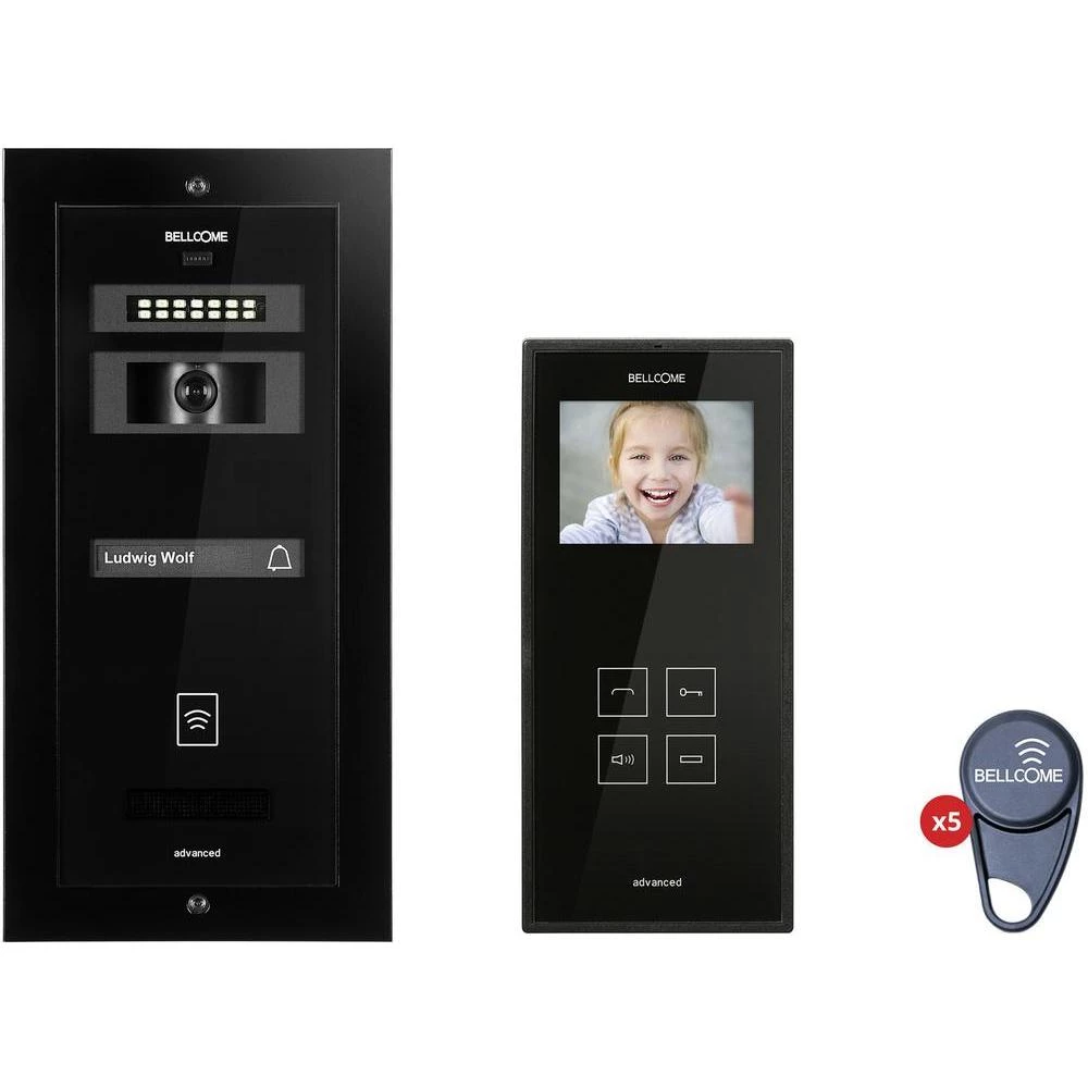 Video portafon komplet sa kablom Bellcome KIT.VPA.1FR.BLB za 1 obiteljsku kuću c slika
