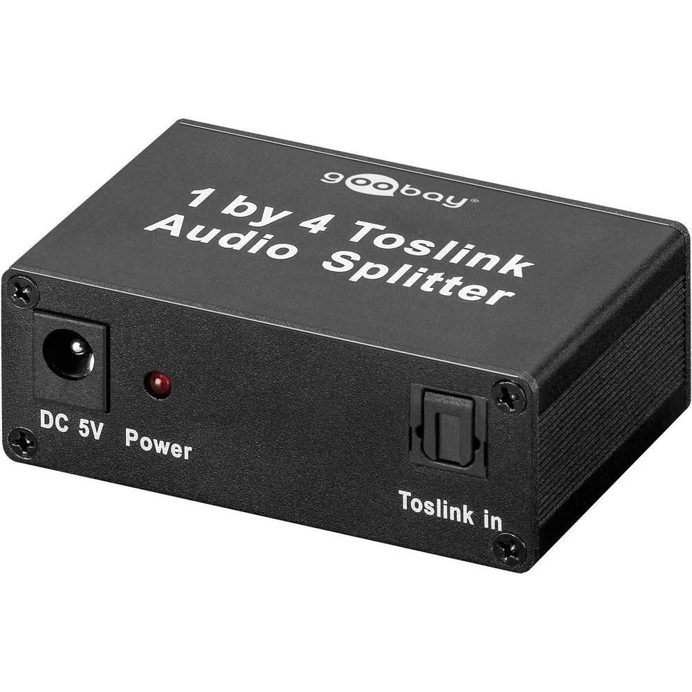 4-portni Toslink razdjelnik Goobay crna slika