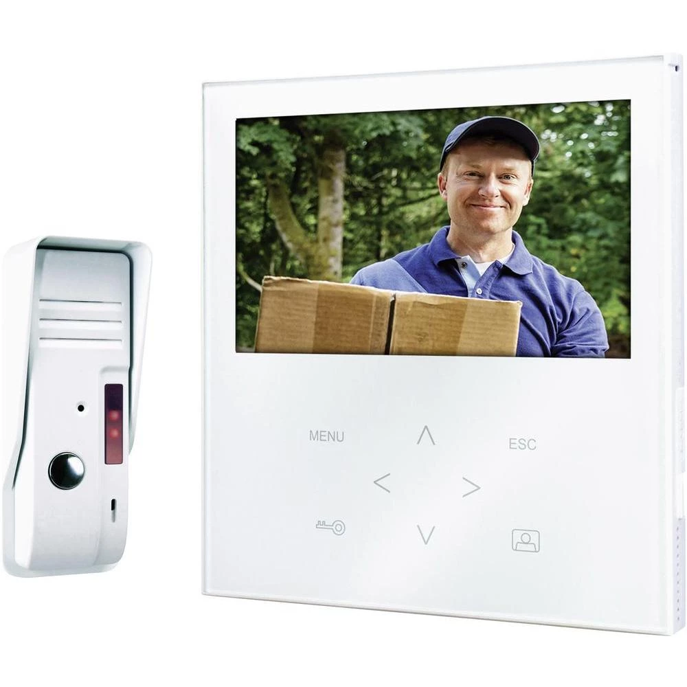 Video portafon komplet sa kablom Smartwares VD71 SW za 1 obiteljsku kuću bijela slika