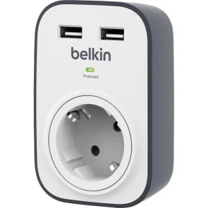 Međuutikač za zaštitu od prenapona Surgemaster BSV103vf Belkin 2x USB bijeli, si slika